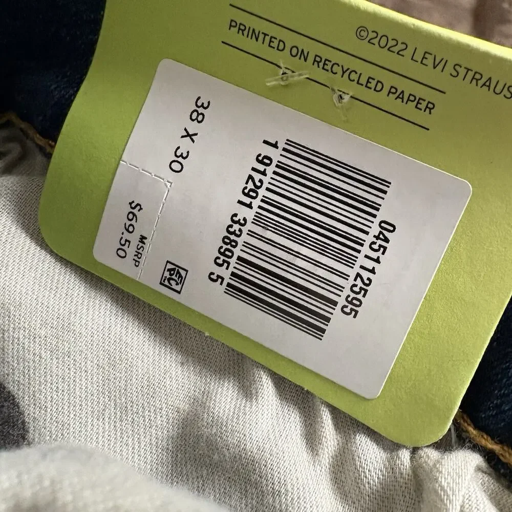 Levi's 511 Denim Slim Fit Men's Jeans Dark Wash Size 36x30 Tailored Stretch